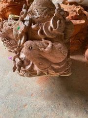 Tượng Cóc Thiềm Thừ- Gỗ Hương Đá Kích Thước Ngang 40cm, Cao 45cm, Sâu 50cm- Hàng Kỹ