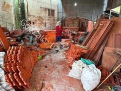 Cuốn Thư Câu Đối Gỗ Hương Đỏ- Kích Thước 197 Dát Vàng 18k