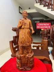 Tượng Danh Nhân - Tượng Gỗ Trần Quốc Tuấn - Gỗ Tử Đàn Cao 70cm