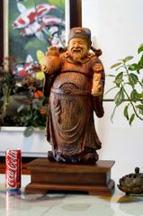 Tượng Thần Tài - gỗ Bách Xanh Mộc Châu siêu thơm