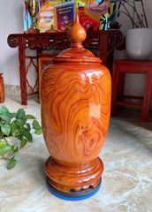 Phụ kiện đồ thờ gỗ- Bình choé gỗ Cẩm padosa vân gỗ đẹp