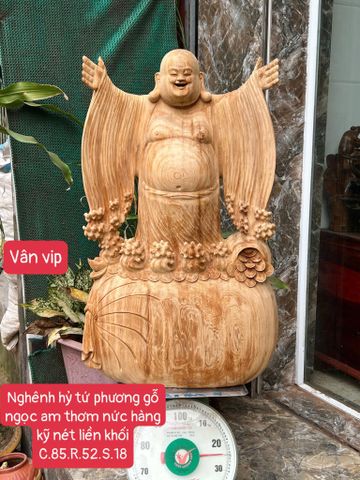 Tượng phật gỗ-Nghênh hỷ tứ phương gỗ ngọc am thơm nức hàng kỹ nét liền khối