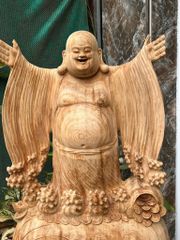 Tượng phật gỗ-Nghênh hỷ tứ phương gỗ ngọc am thơm nức hàng kỹ nét liền khối