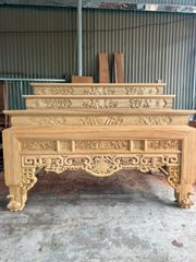 Bàn Thờ Đứng - Án Gian gỗ gõ đỏ tam cấp -hàng đục kỹ kích thước 2m17 sâu 1m47 cao 1m57