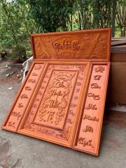 Cửu Huyền Thất Tổ Gỗ-combo  4 tấm kích thước 1m39*1m75 gỗ Hương Đỏ Nam Phi