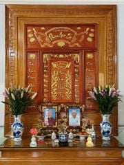 Cửu Huyền Thất Tổ Gỗ-combo  4 tấm kích thước 1m39*1m75 gỗ Hương Đỏ Nam Phi