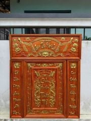 Cửu Huyền Thất Tổ Gỗ-combo  4 tấm kích thước 1m39*1m75 gỗ Hương Đỏ Nam Phi