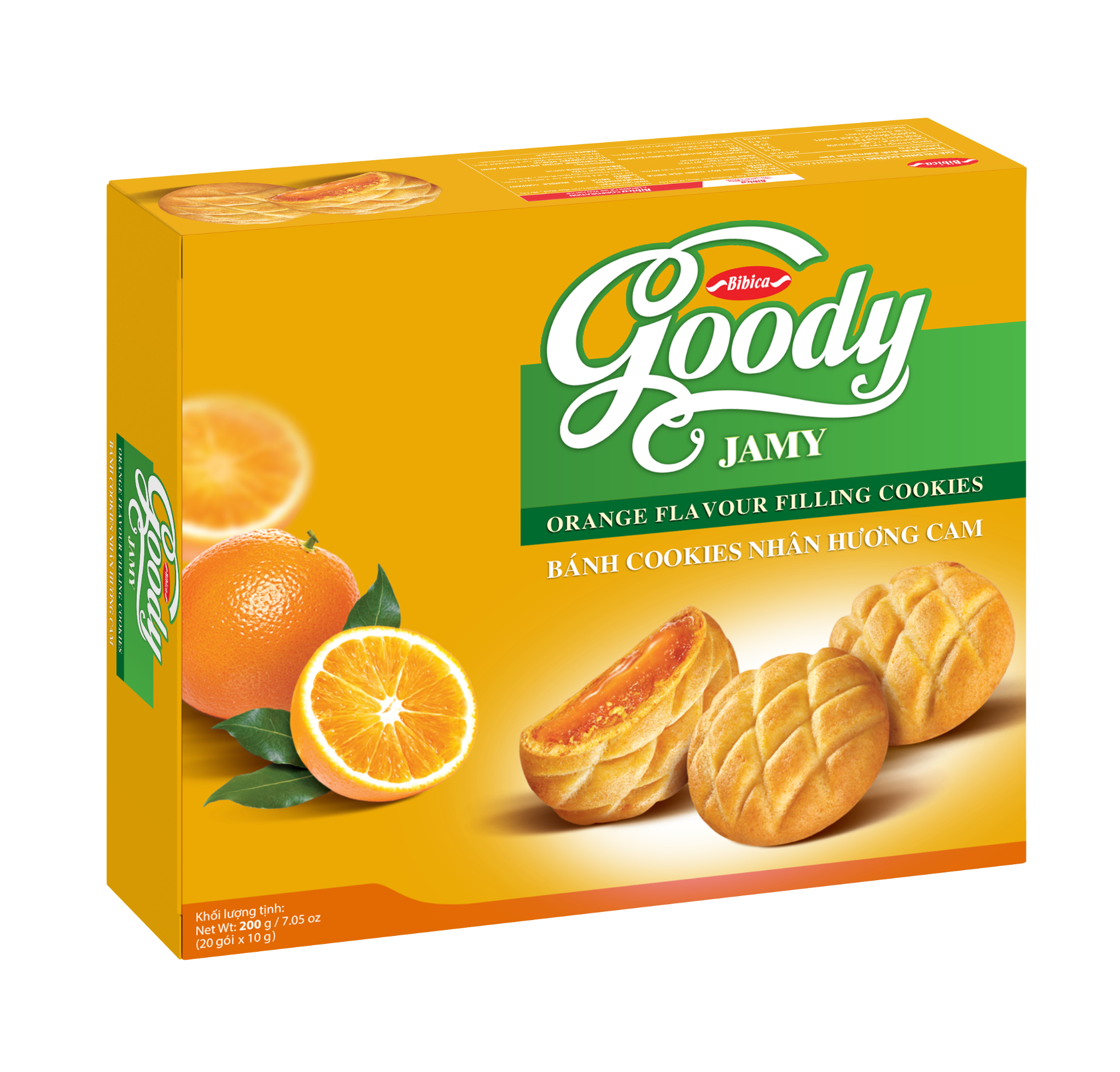  Bánh Goody Jamy Nhân Mứt Cam Bibica 200g 