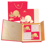  Bánh Trung Thu Cao Cấp Bibica Như Ý Đoàn Viên 600g (Đỏ/Vàng) 
