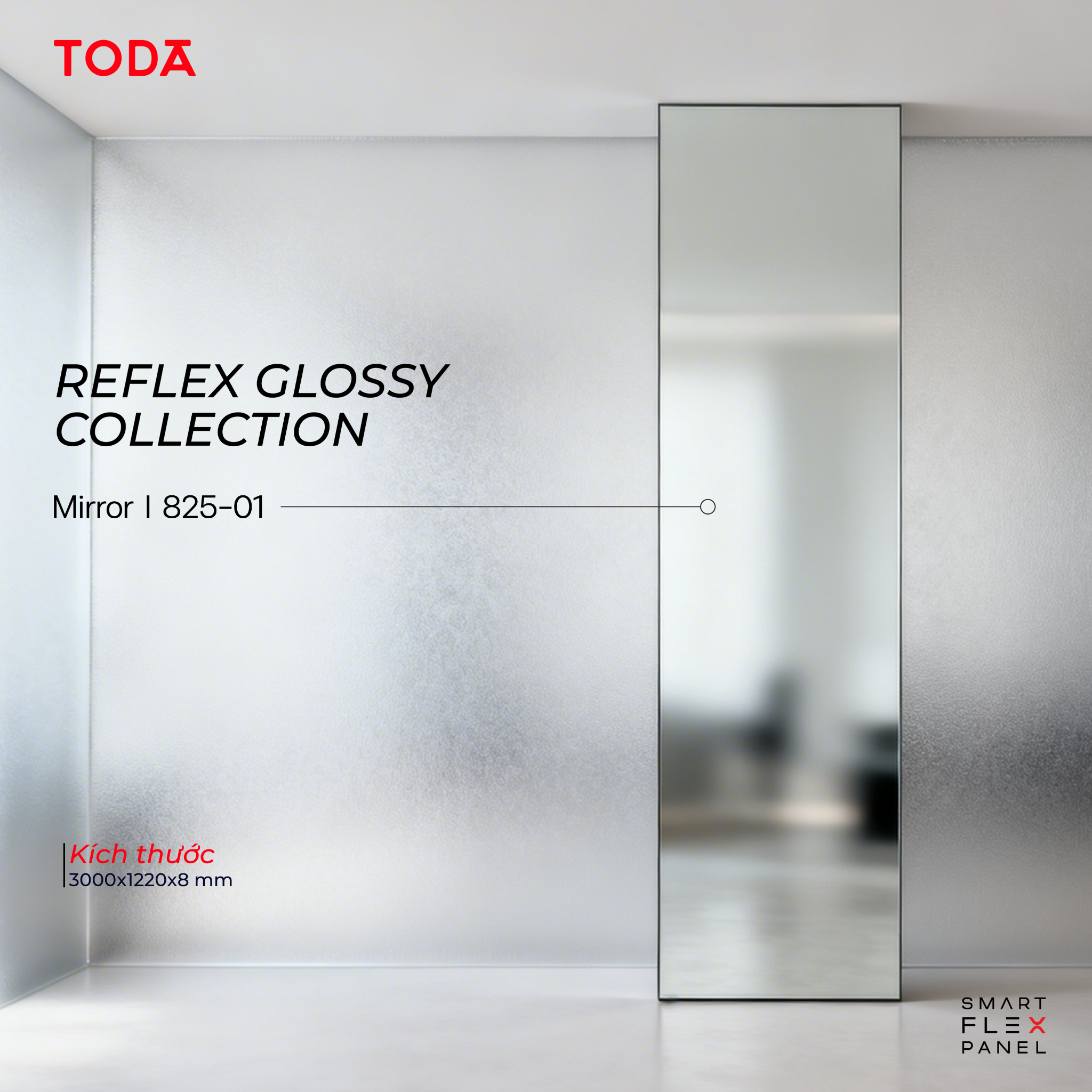  TẤM ỐP THAN TRE TODA VÂN TRÁNG GƯƠNG MIRROR 