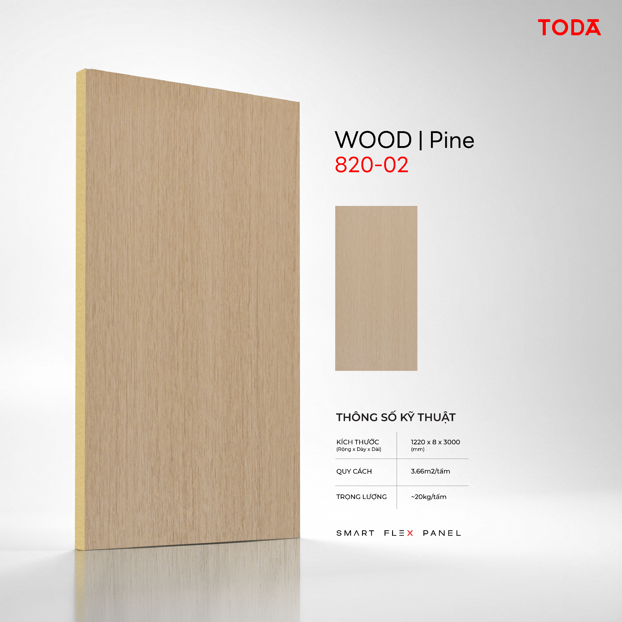  TẤM ỐP THAN TRE TODA VÂN GỖ WOOD 