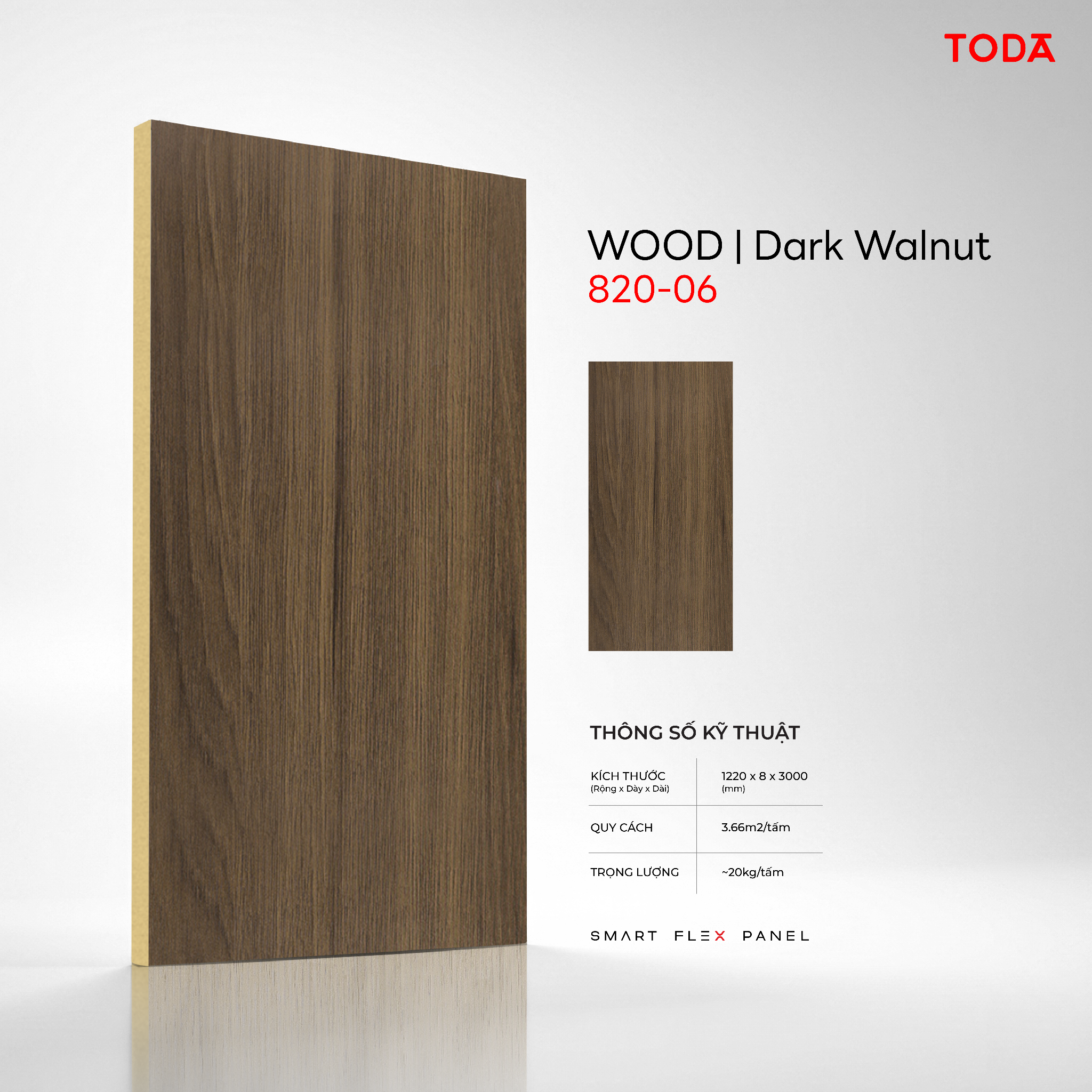  TẤM ỐP THAN TRE TODA VÂN GỖ WOOD 