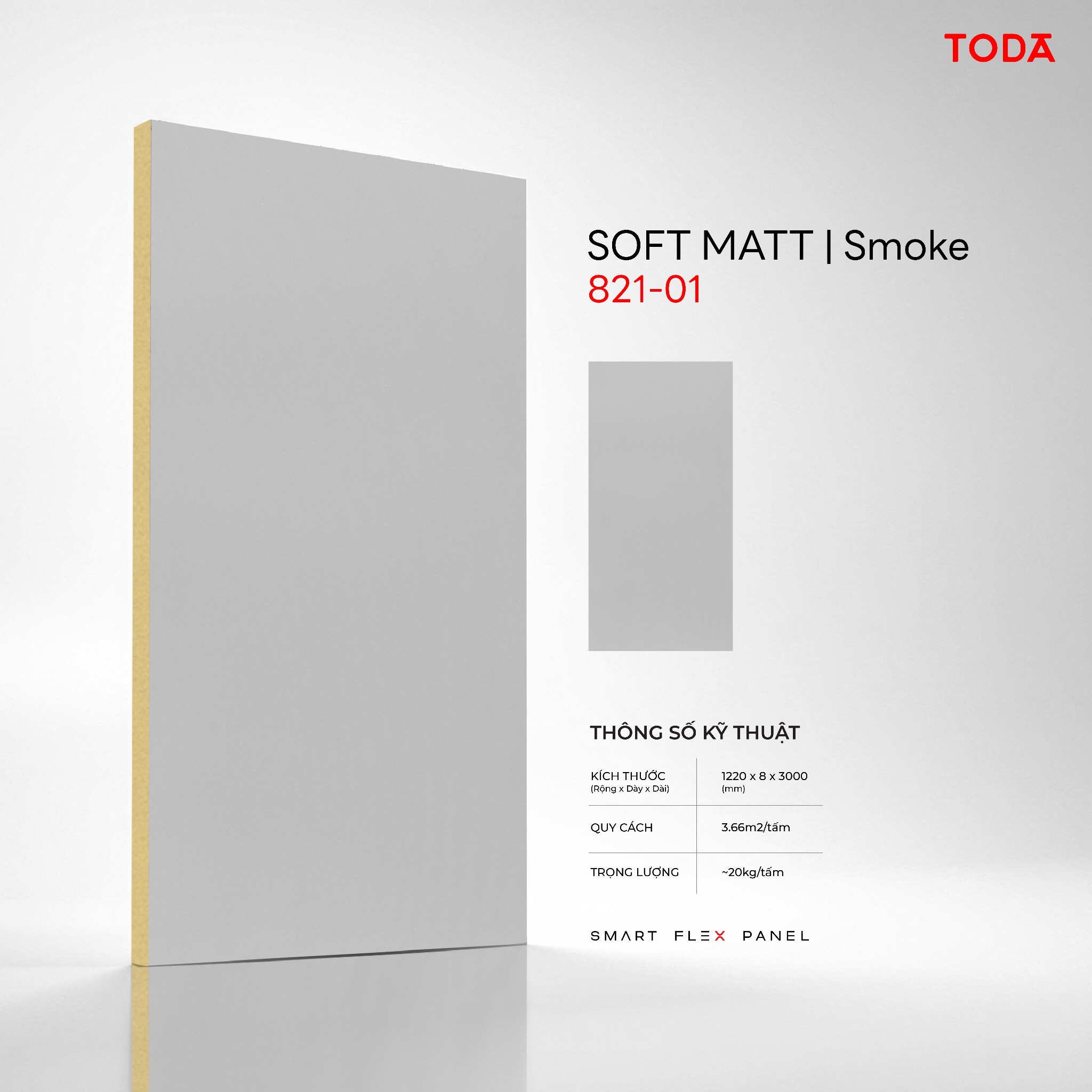  TẤM ỐP THAN TRE TODA VÂN ĐƠN SẮC SOFT MATT 