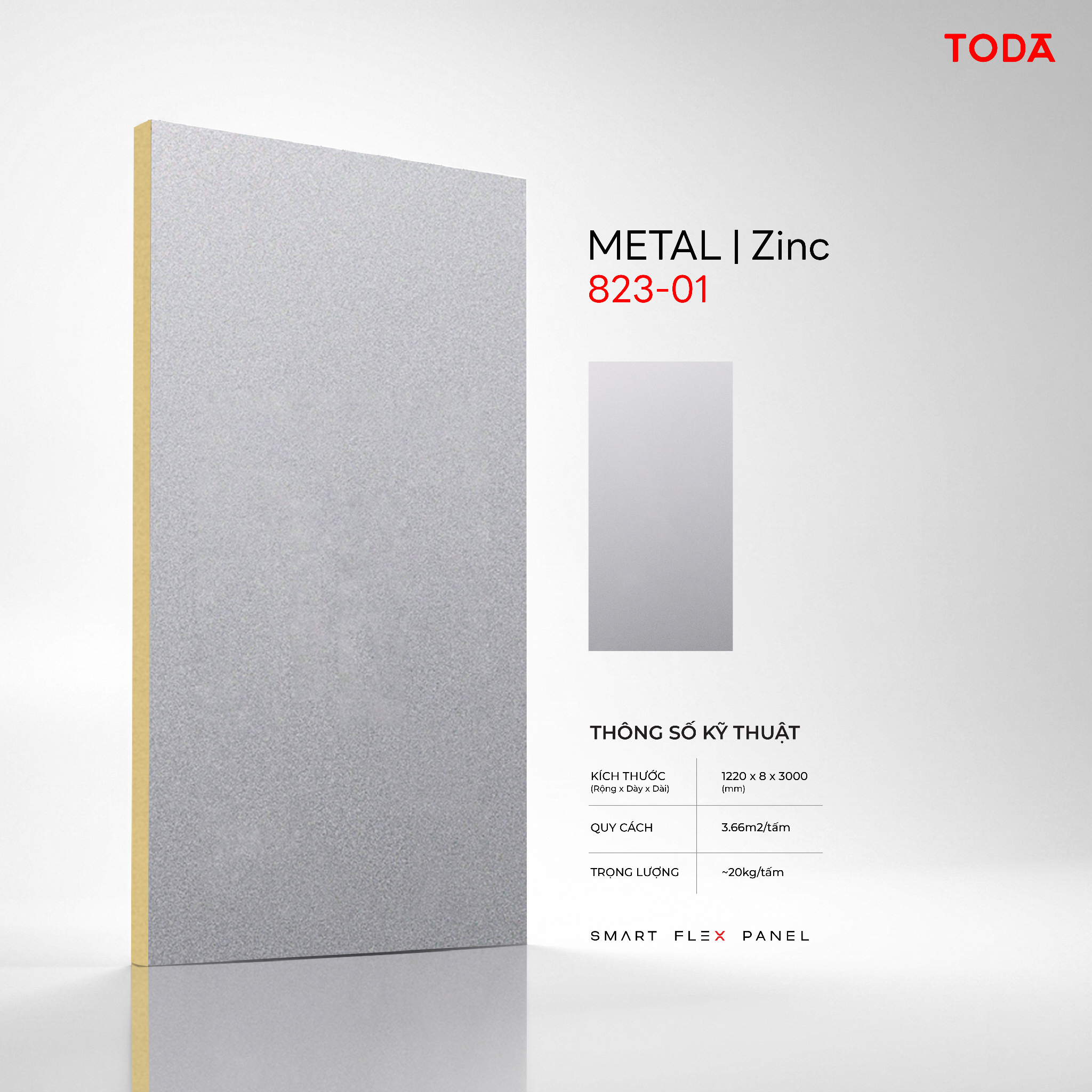  TẤM ỐP THAN TRE TODA VÂN KIM LOẠI METAL 