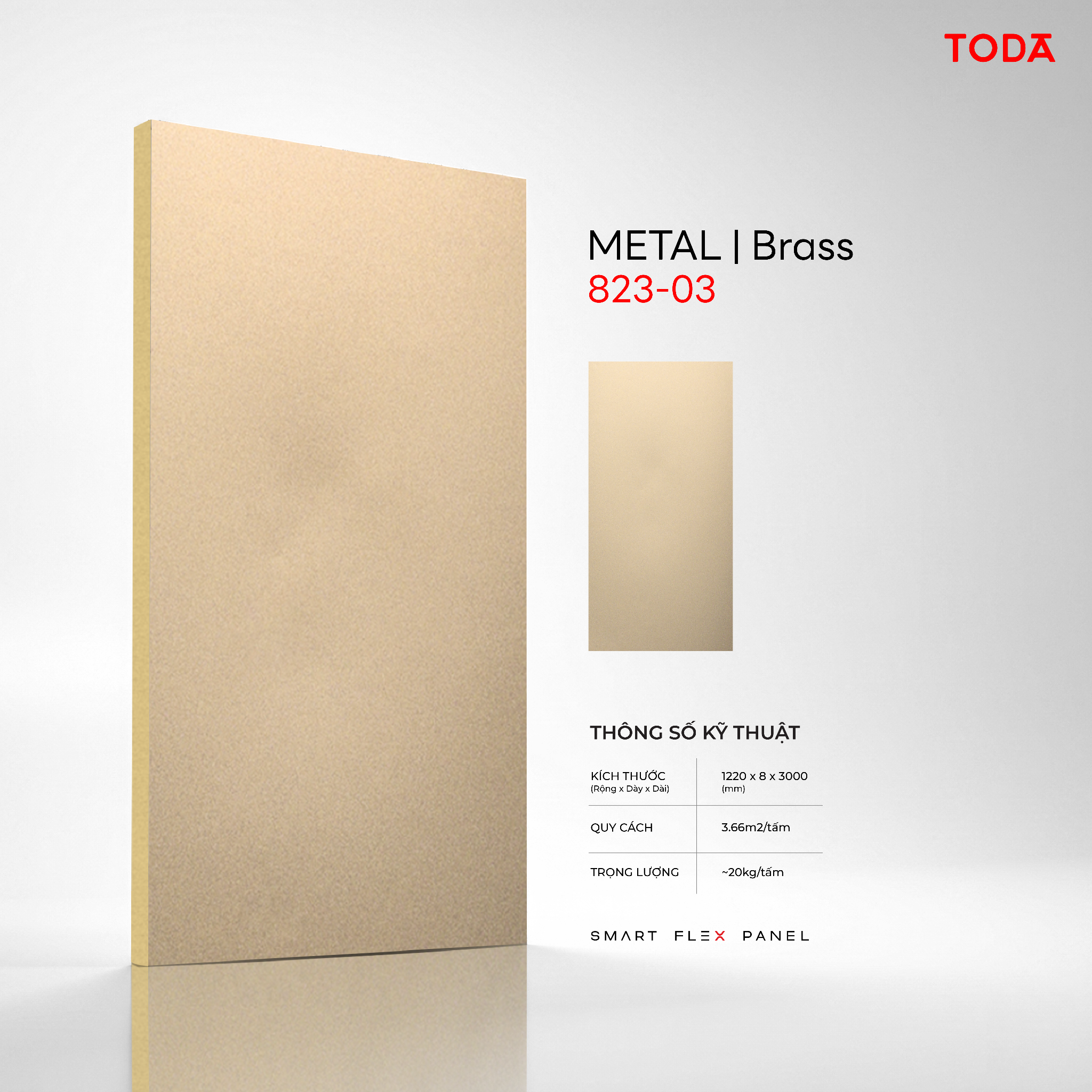  TẤM ỐP THAN TRE TODA VÂN KIM LOẠI METAL 