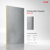  TẤM ỐP THAN TRE TODA VÂN THÉP STAINLESS 