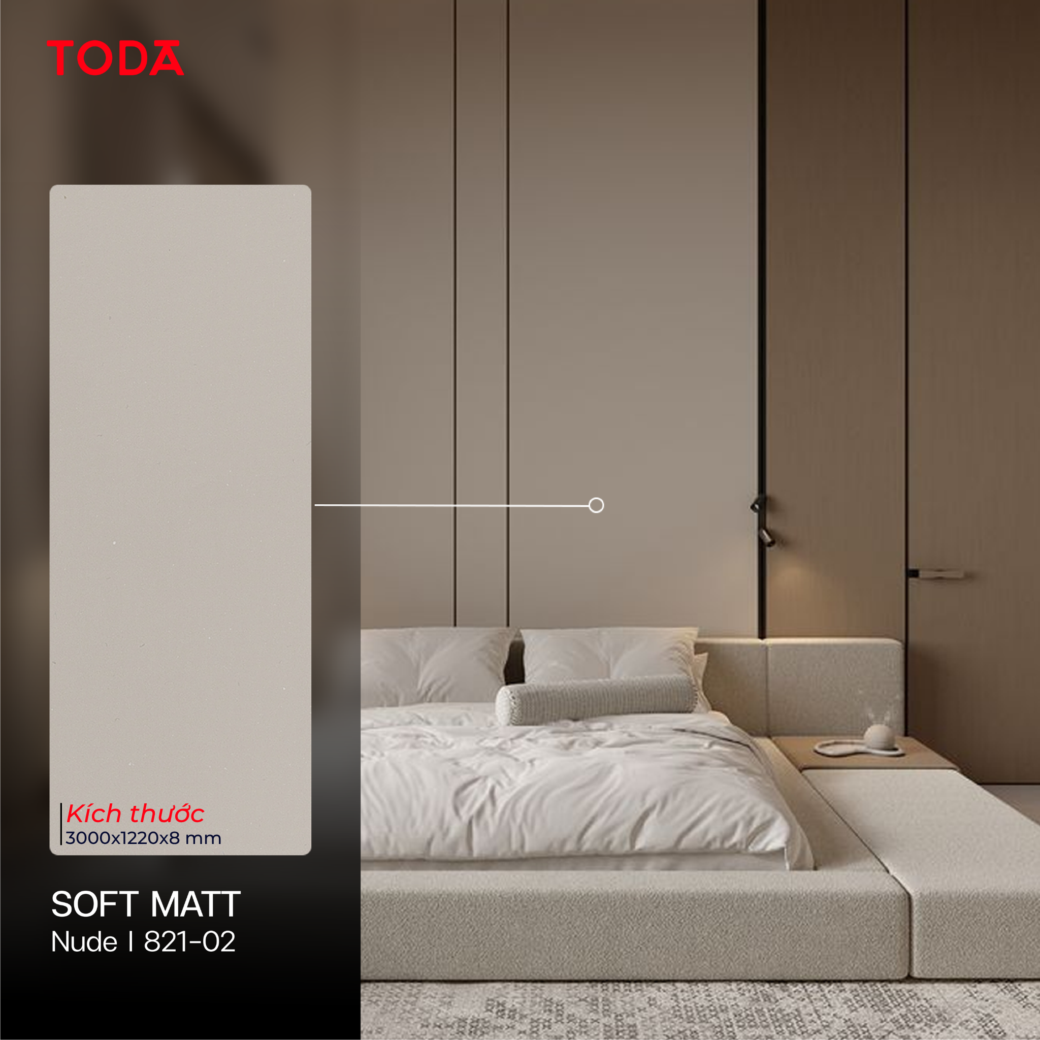  TẤM ỐP THAN TRE TODA VÂN ĐƠN SẮC SOFT MATT 