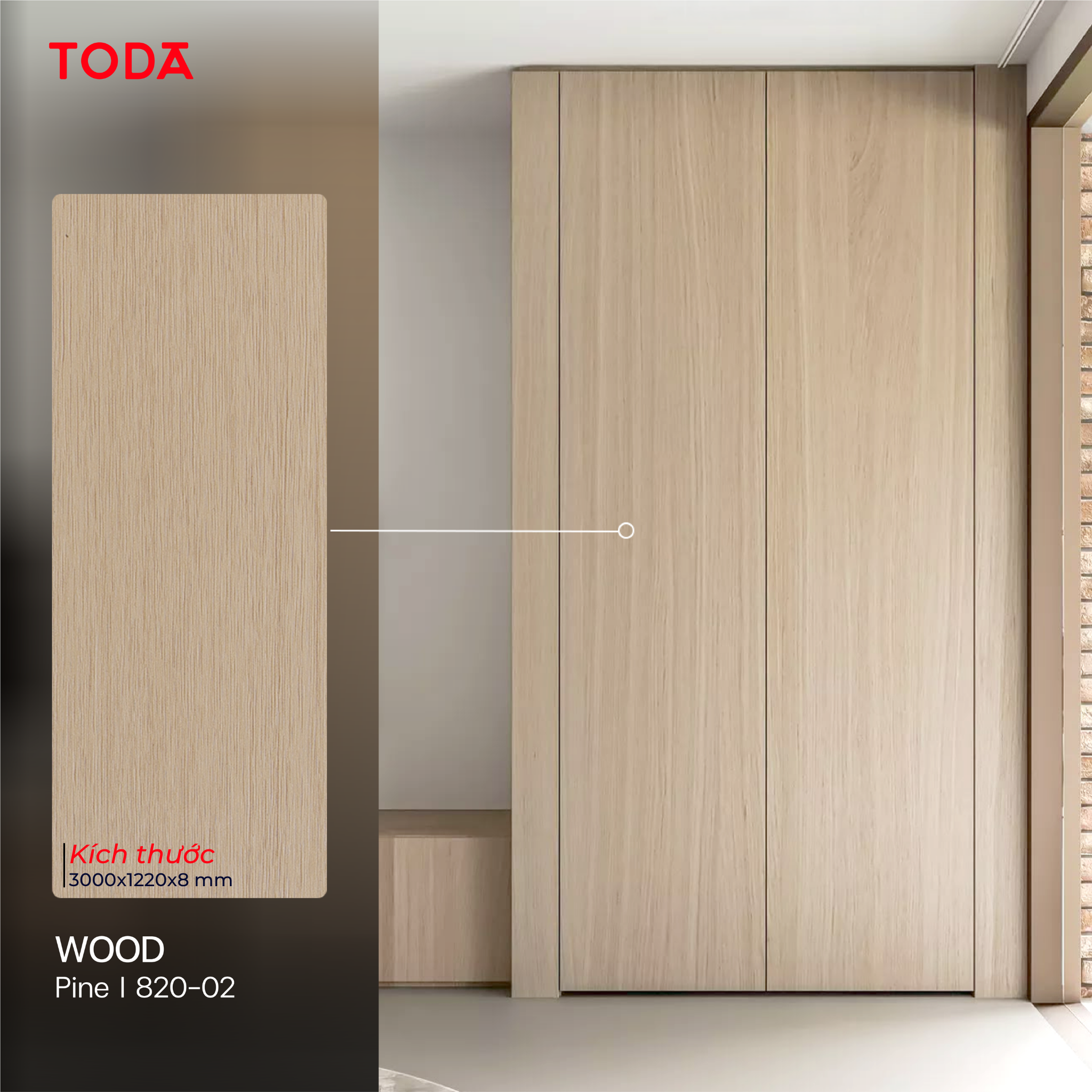  TẤM ỐP THAN TRE TODA VÂN GỖ WOOD 