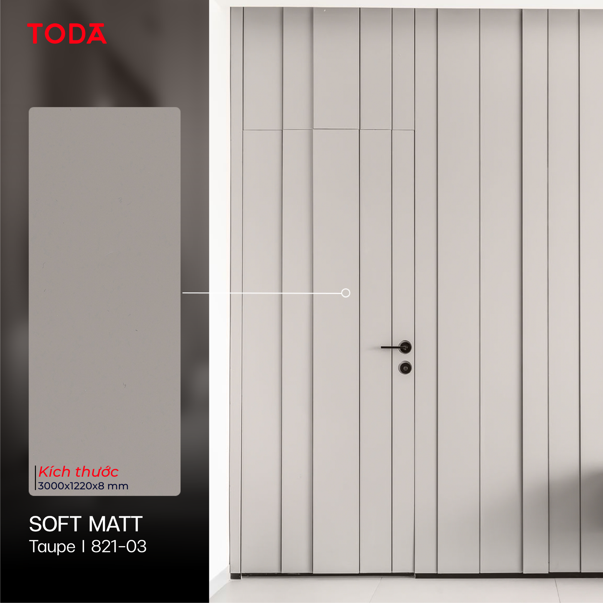 TẤM ỐP THAN TRE TODA VÂN ĐƠN SẮC SOFT MATT 
