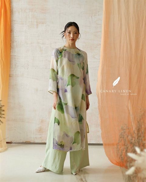  Áo dài cổ tròn - Khinh Vân 