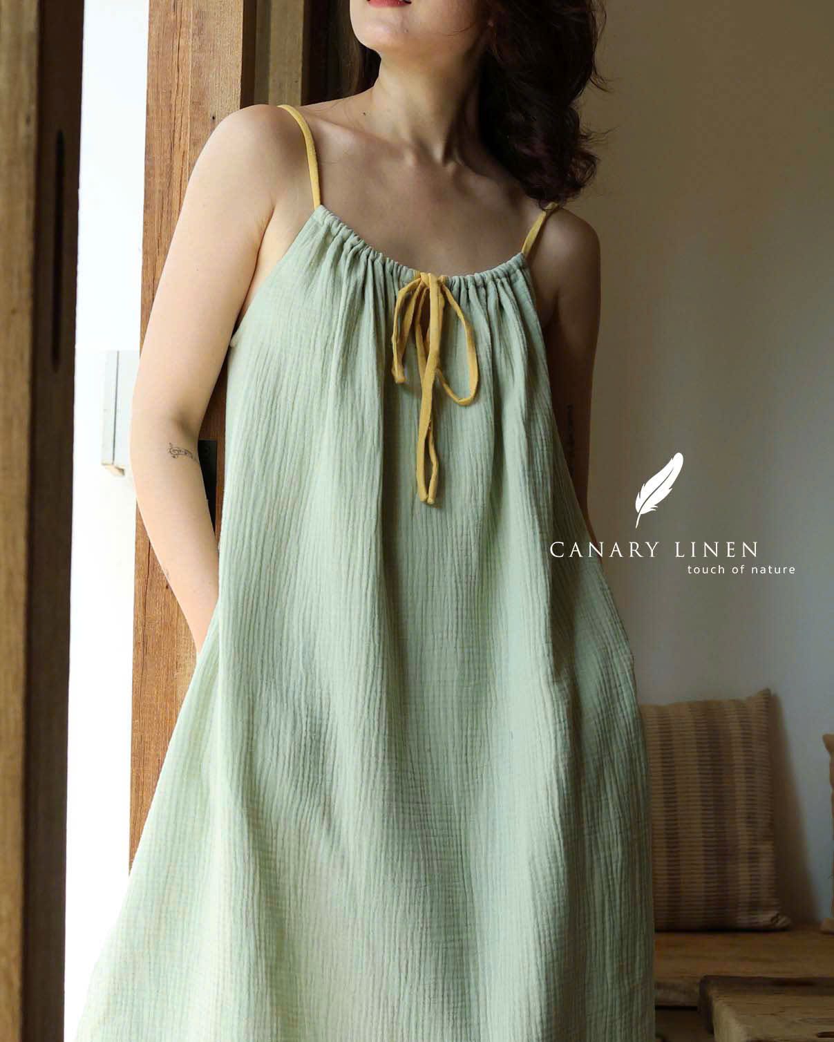  Flune Dress - Xanh đậu 