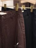  Pleat Pants - Nâu choco 
