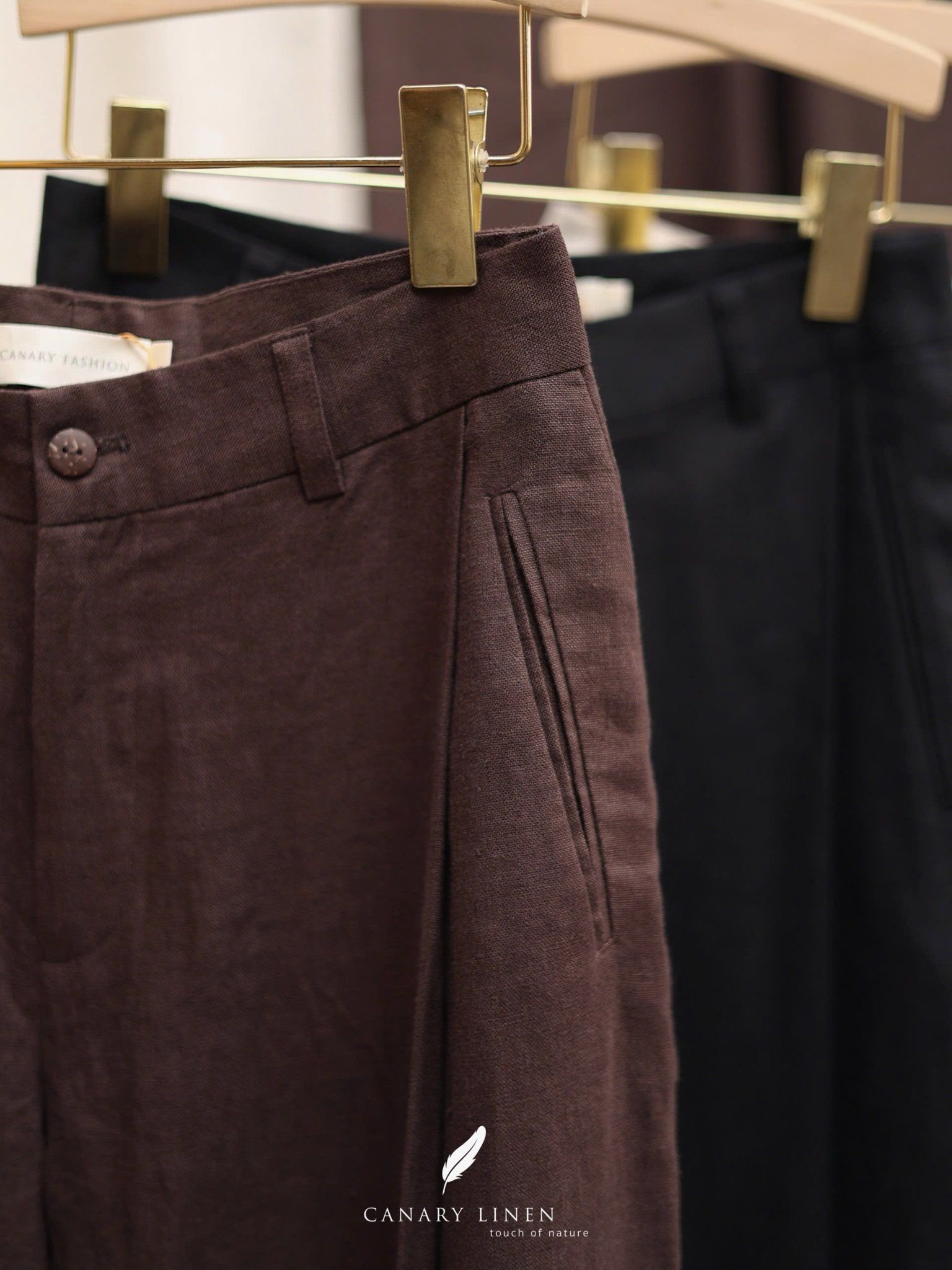  Pleat Pants - Nâu choco 