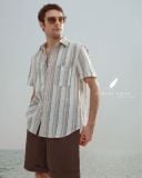 SharpLine Shirt - Sọc hồng xanh 