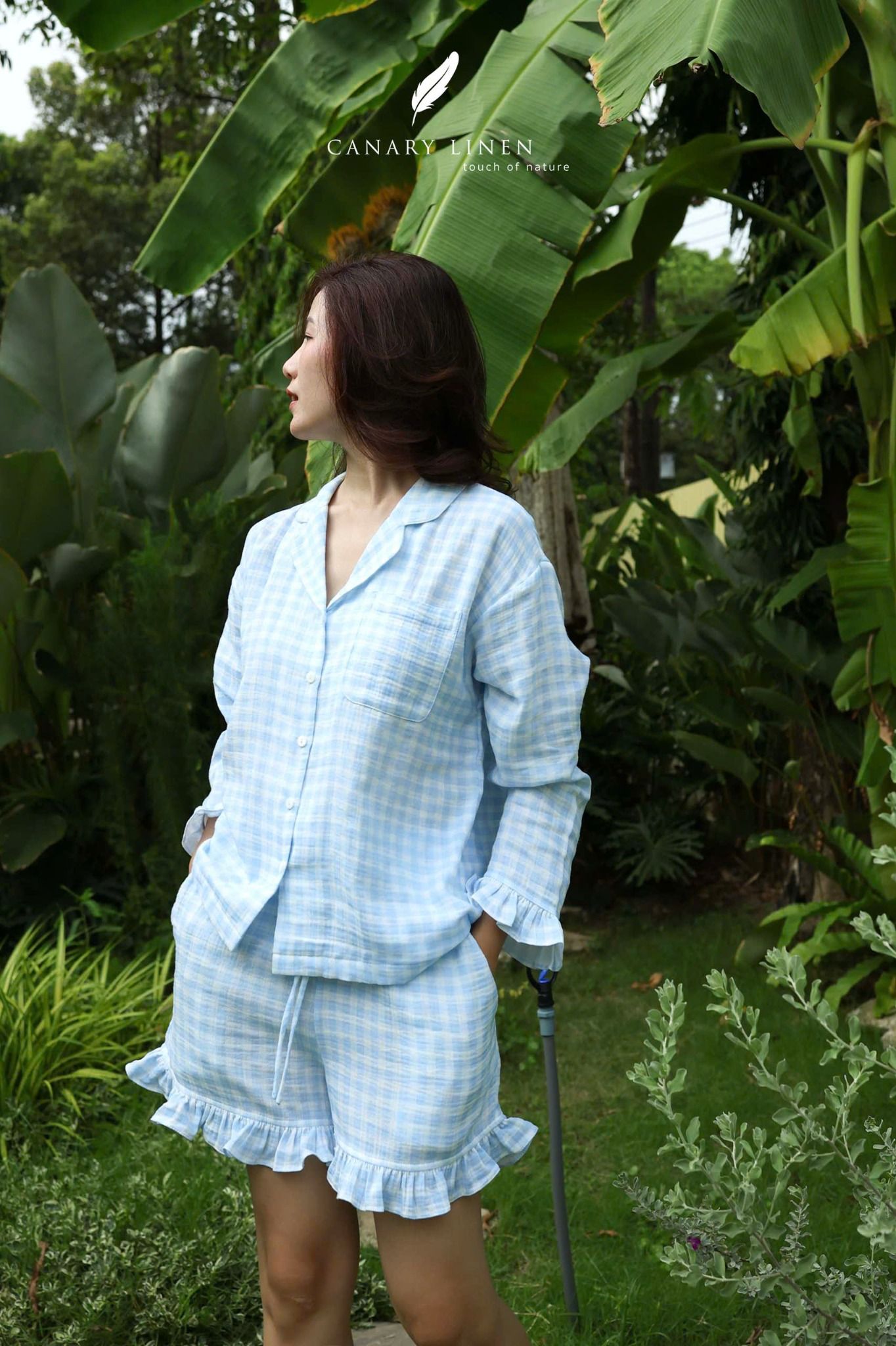  Ruffe Set - Caro Xanh 