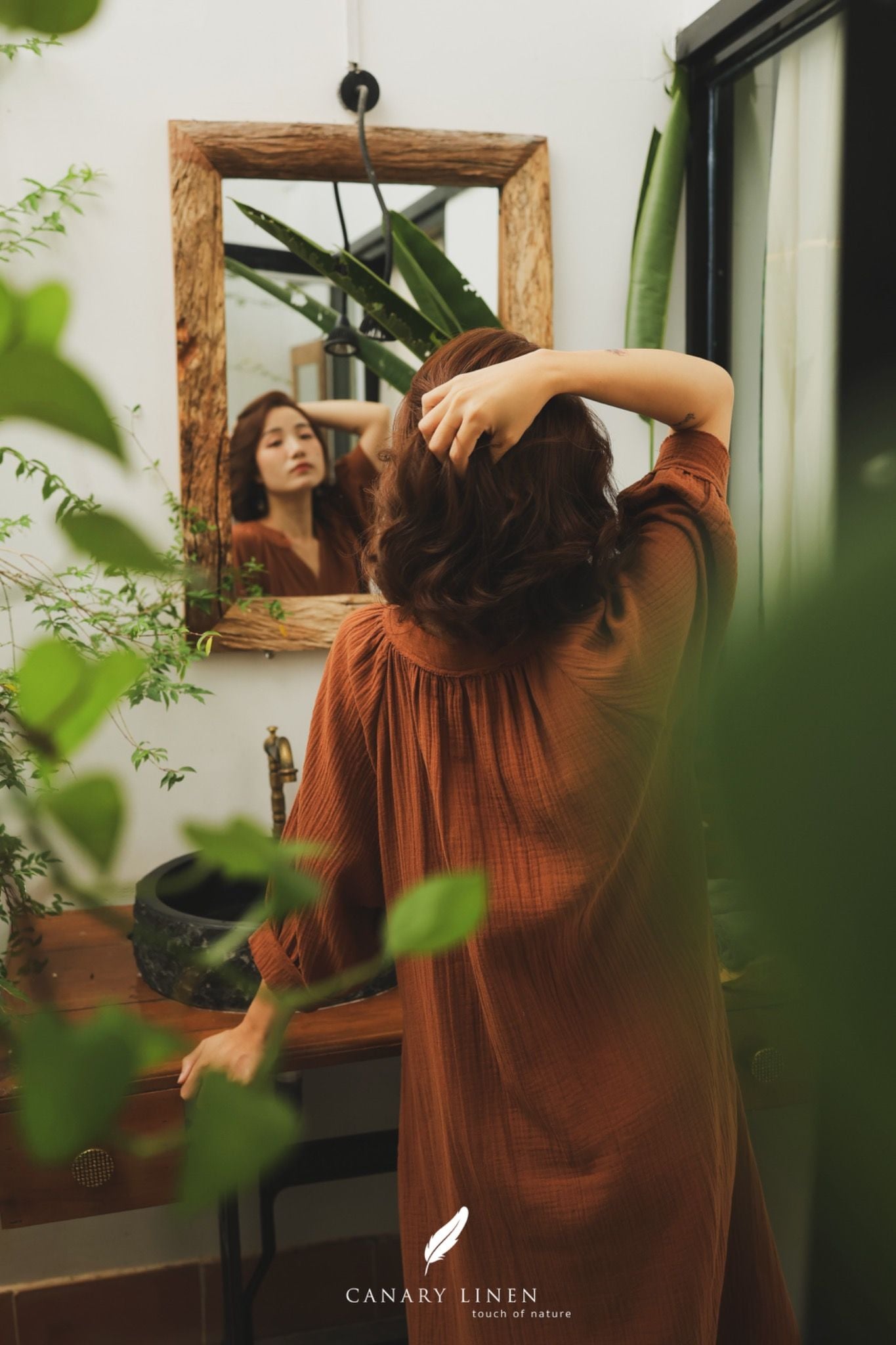  Clara Dress - Nâu cà phê 