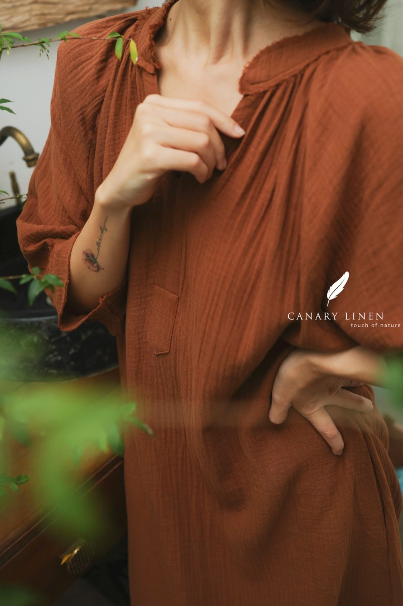  Clara Dress - Nâu cà phê 