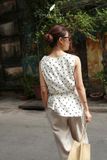  Muse Top - Trắng chấm bi 