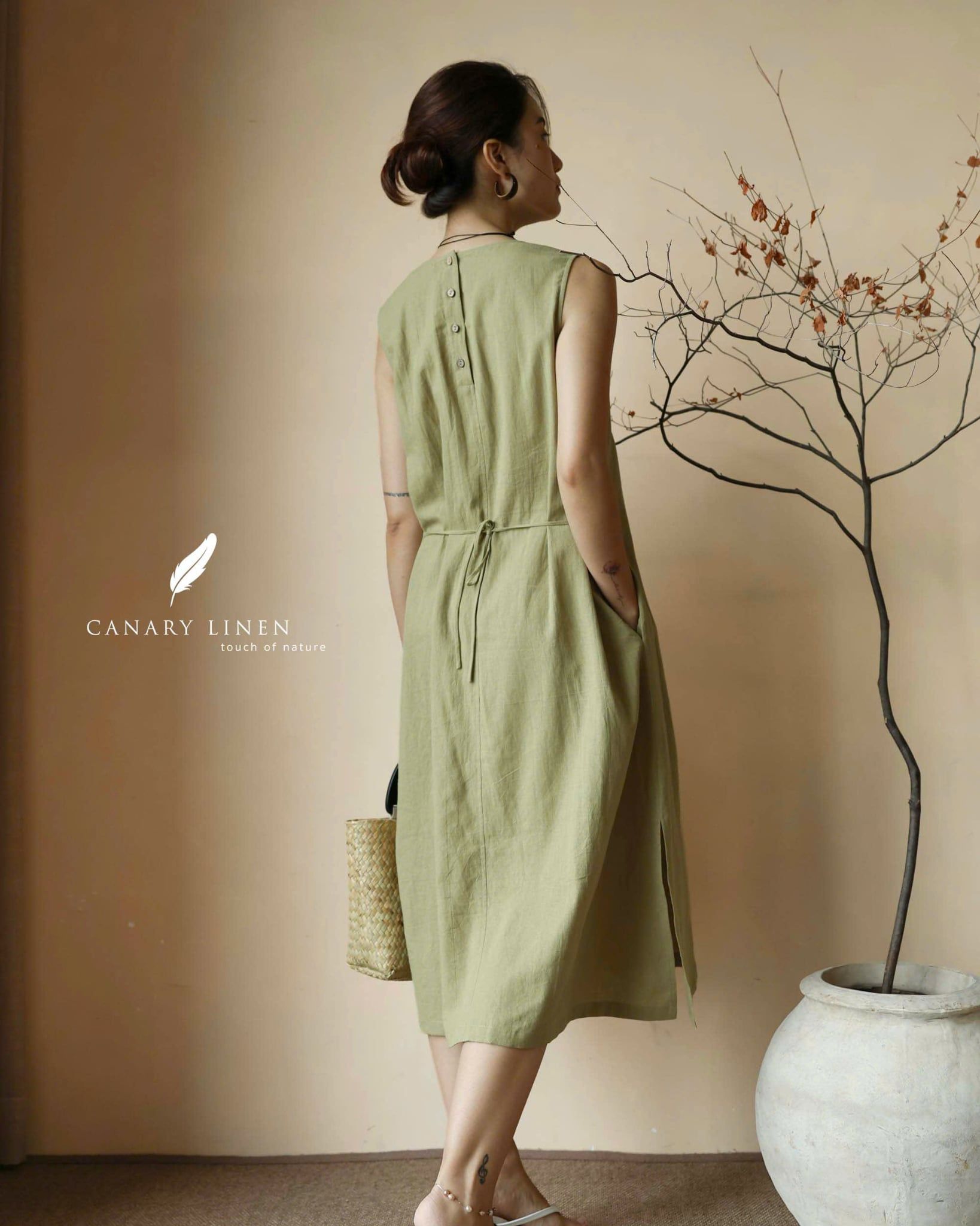  Rale Dress - Xanh Olive 