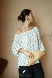 Nesi Top - Trắng chấm bi 