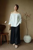 Nesi Top - Trắng chấm bi 