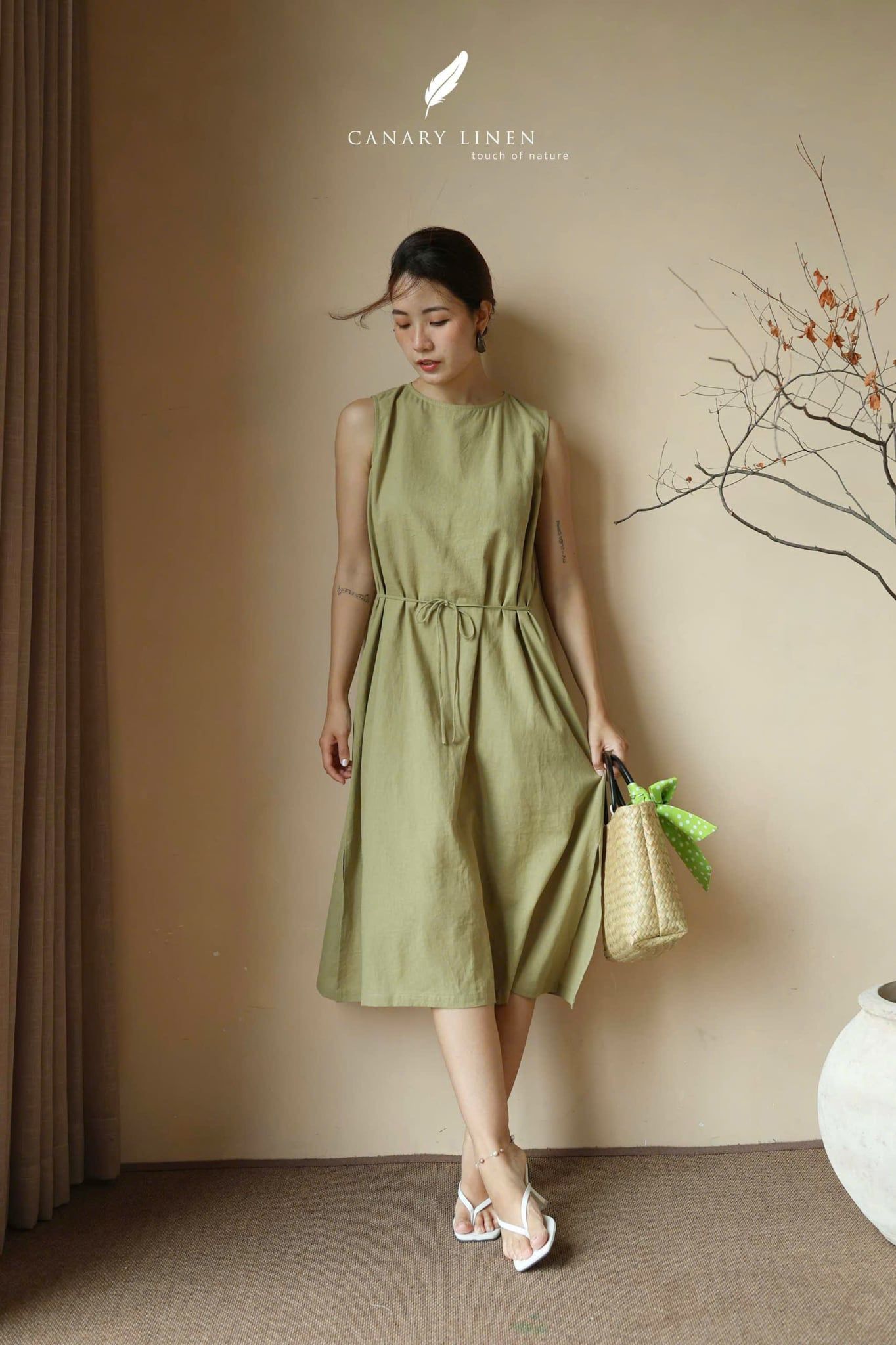  Rale Dress - Xanh Olive 