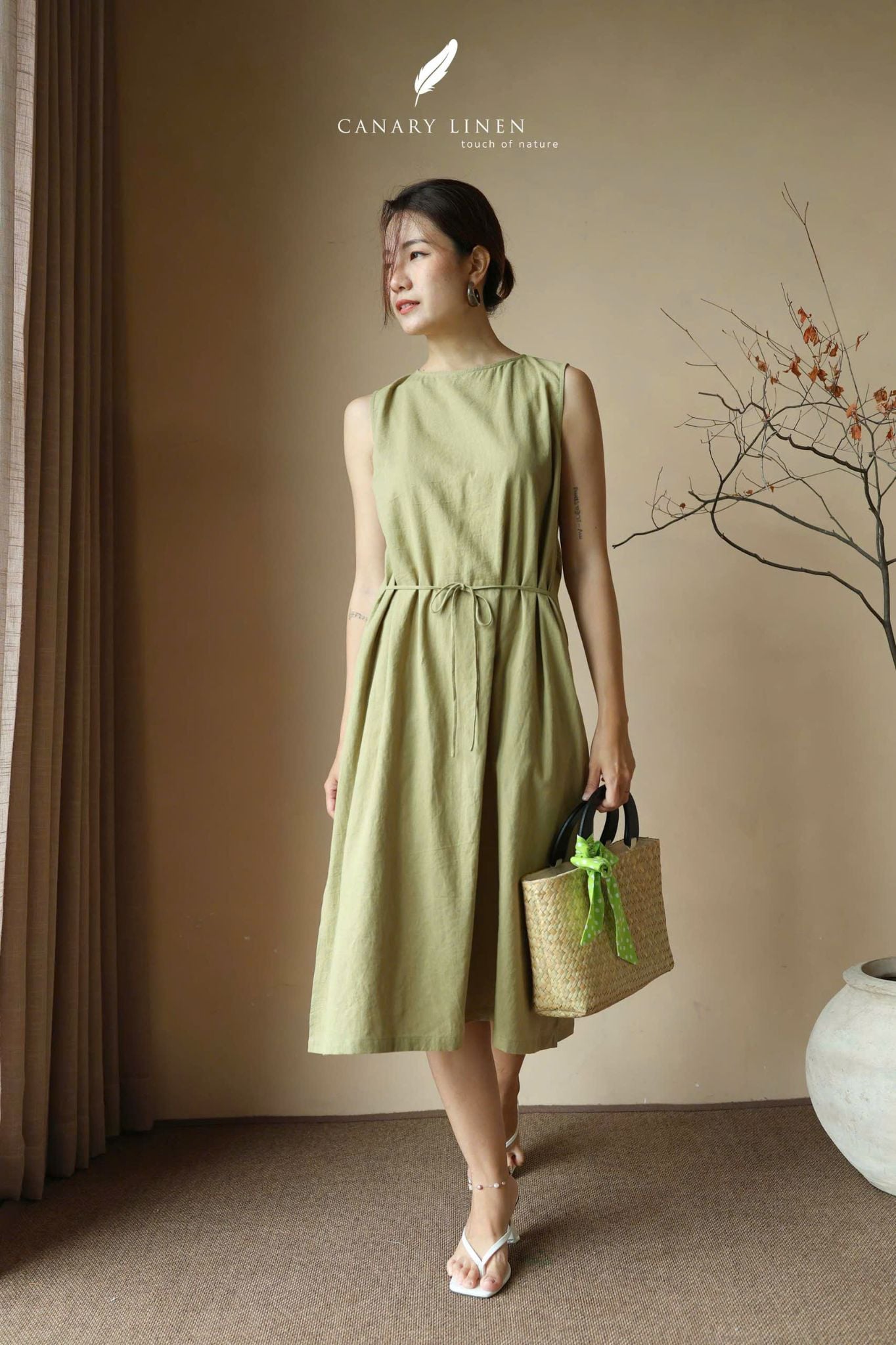  Rale Dress - Xanh Olive 