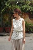  Muse Top - Trắng chấm bi 