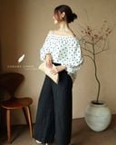  Nesi Top - Trắng chấm bi 