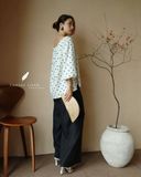  Nesi Top - Trắng chấm bi 