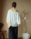  Nesi Top - Trắng chấm bi 