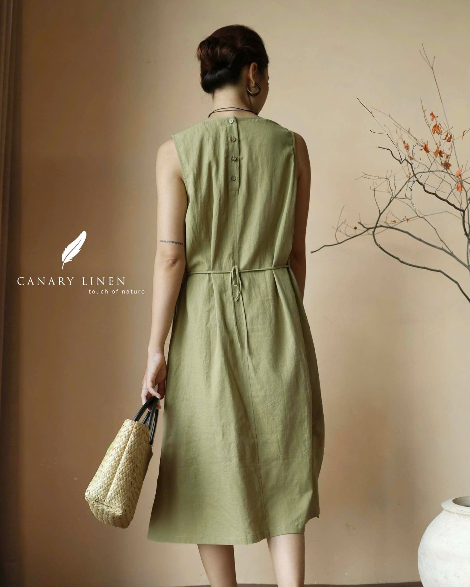  Rale Dress - Xanh Olive 