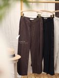  Pleat Pants - Nâu choco 