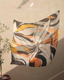  Clara Scarf - Họa tiết hoa cam 