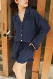  Ruffe Set - Xanh navy 