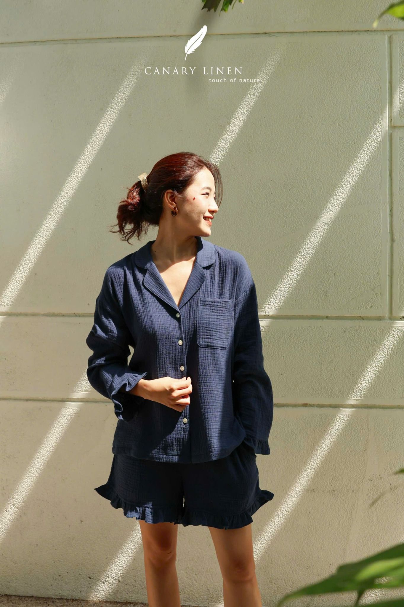  Ruffe Set - Xanh navy 