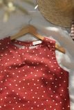  An Croptop - Đỏ chấm bi 