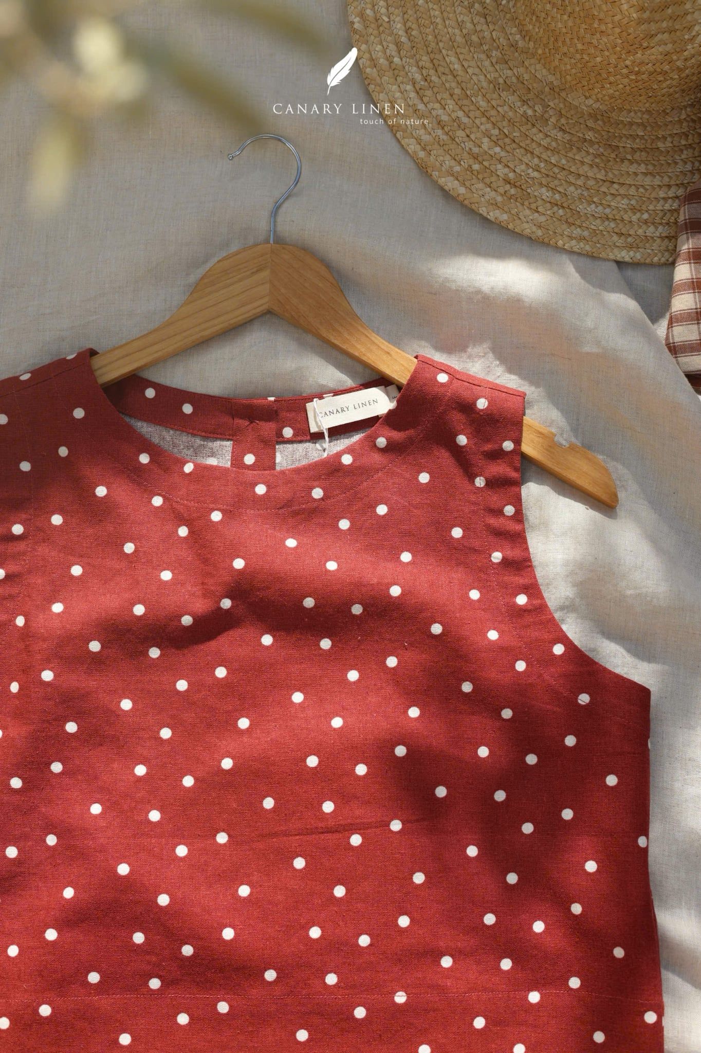  An Croptop - Đỏ chấm bi 
