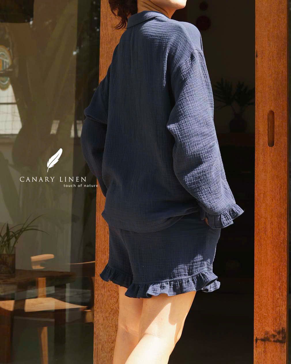  Ruffe Set - Xanh navy 