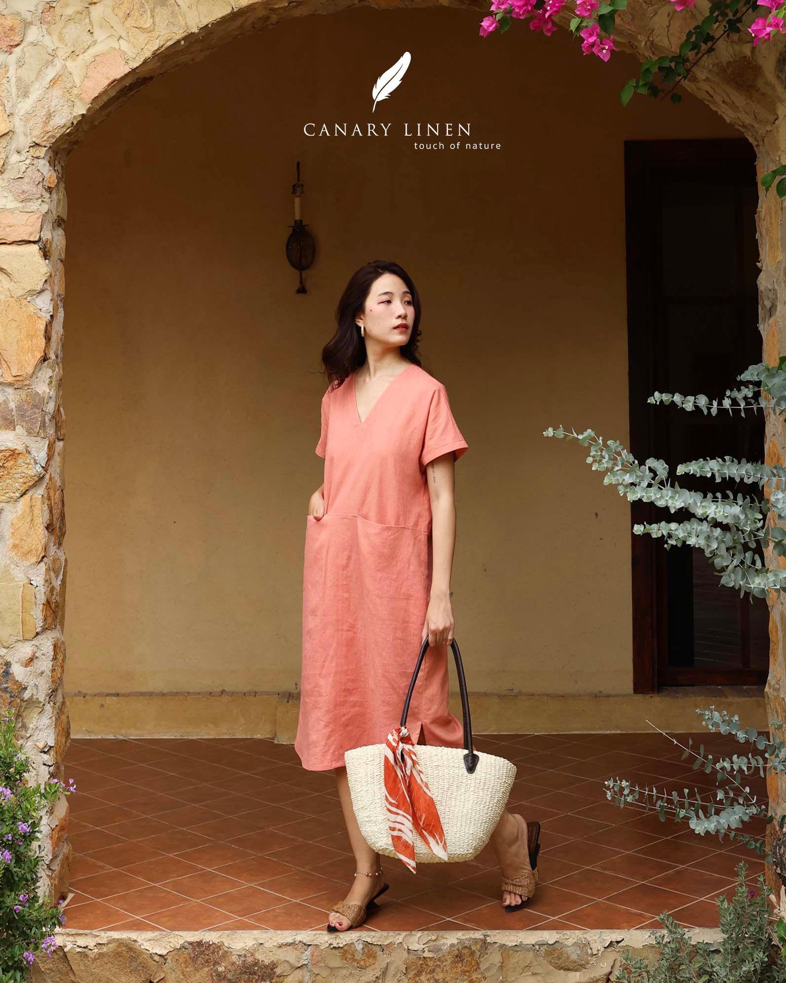  Vella Dress - Hồng cam 